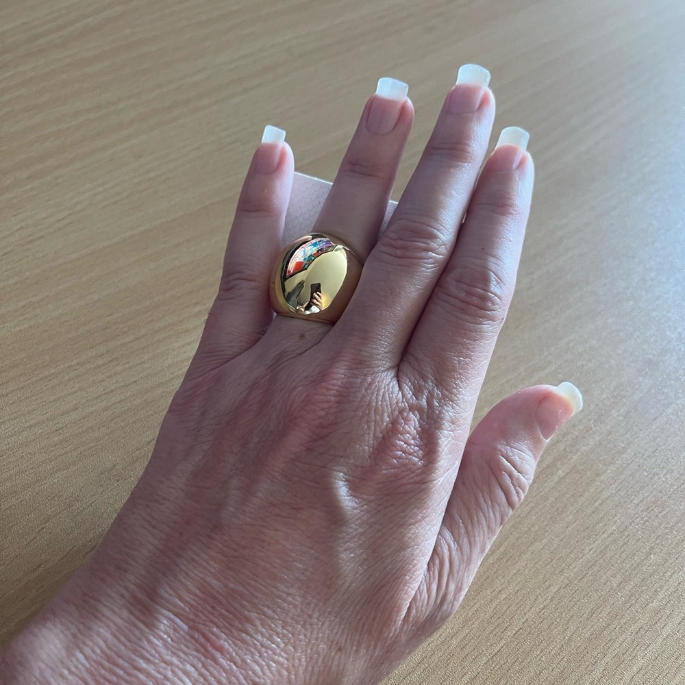 NWT House of Harlow Gold Ring Sz 8 - Picture 4 of 7